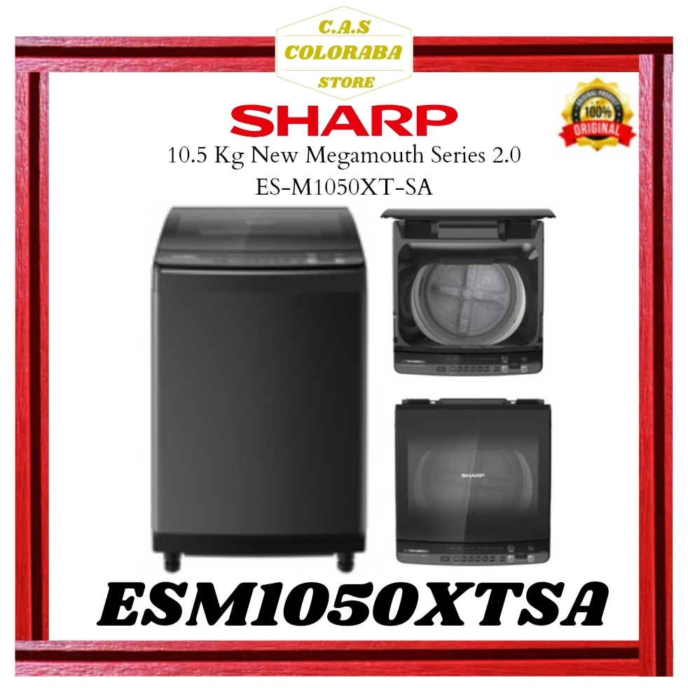 MESIN CUCI SHARP ESM1050XTSA MESIN CUCI TOP LOADING 10,5 KG ES-M1050XT-SA ESM1050 M1050XT ESM1050XT