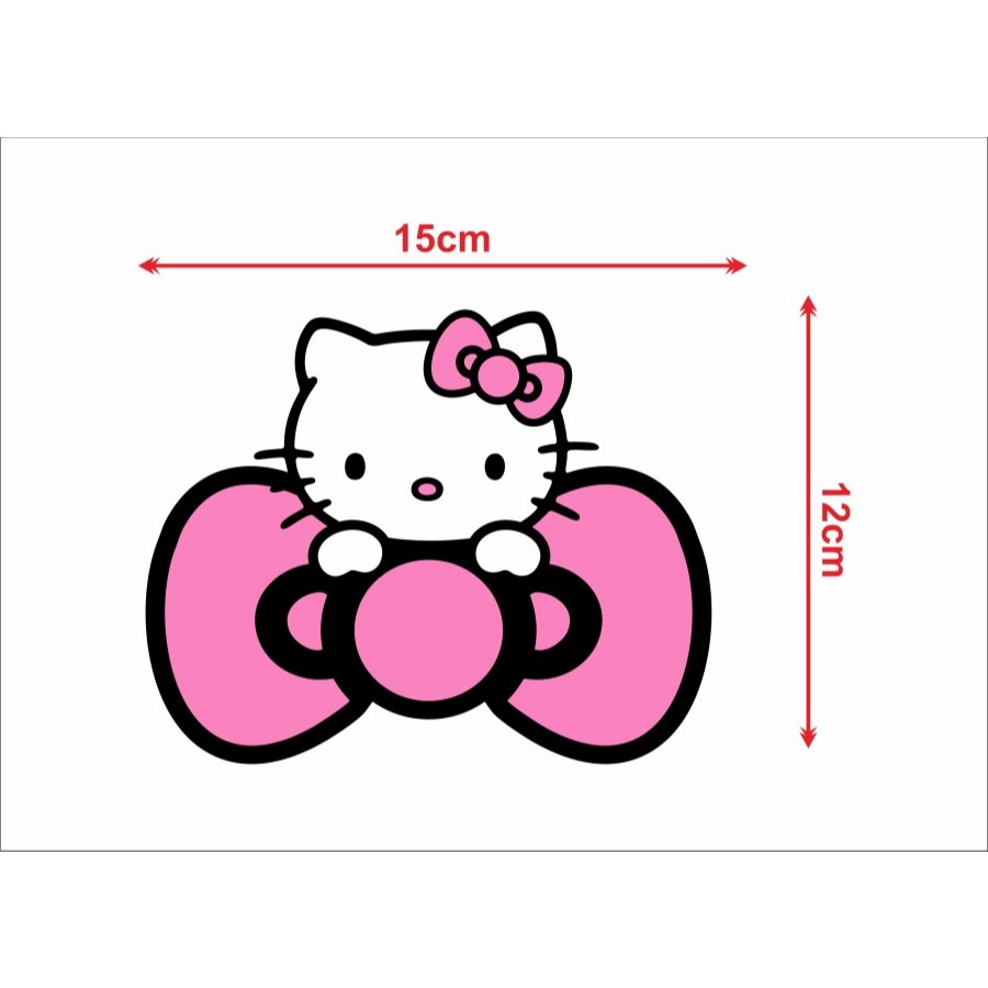 CUTTING STICKER MOBIL HELLO KITTY STIKER MOBIL LUCU