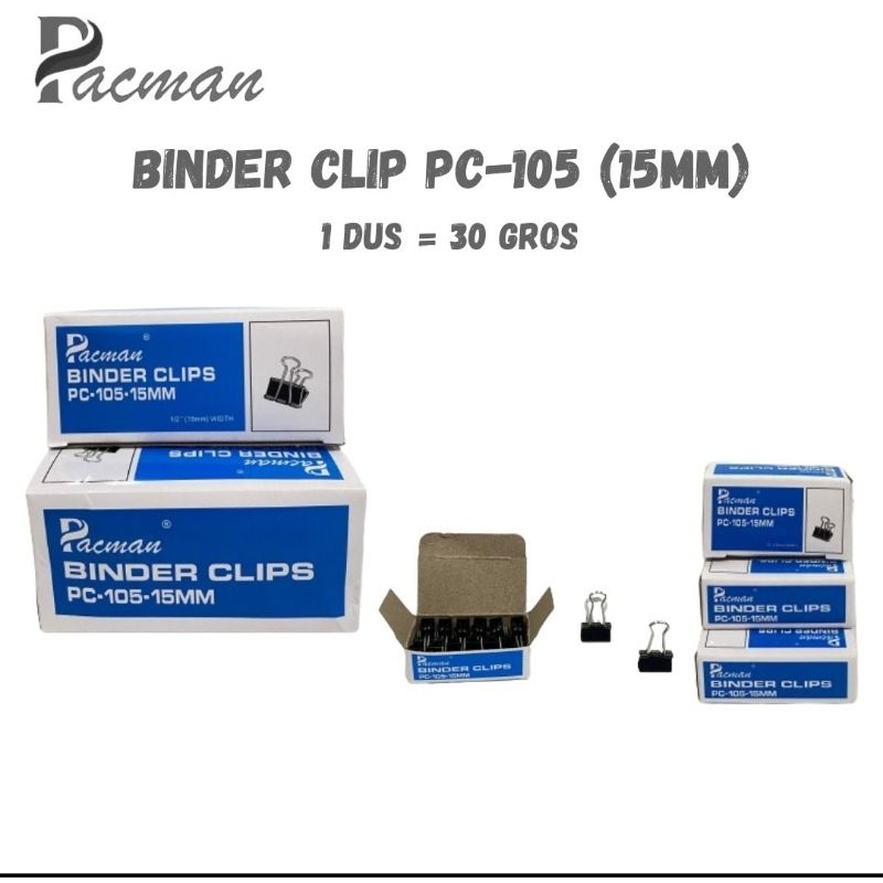 

Binder Clip Pacman 105 Isi 12 Pcs / Klip Penjepit Kertas