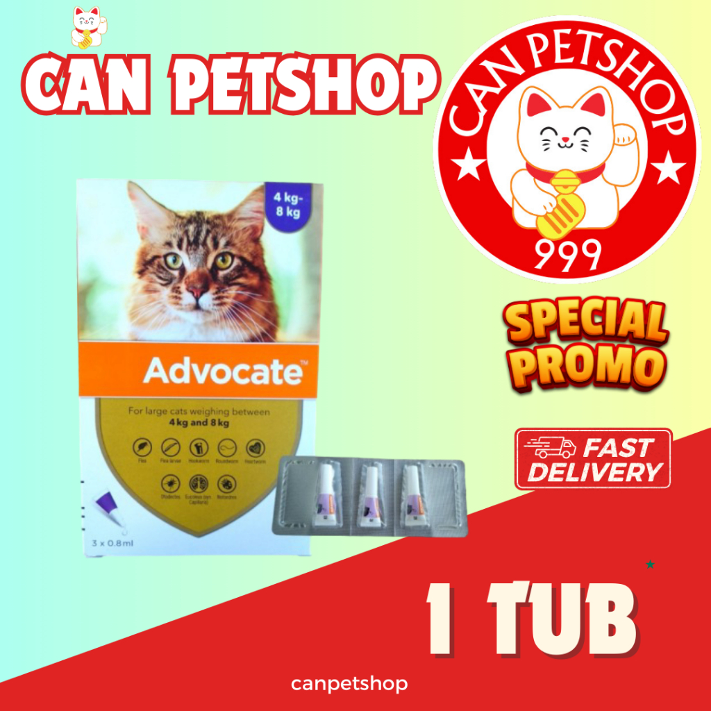 obat kutu kucing advocate 0.8ml advocate large 4 - 8kg