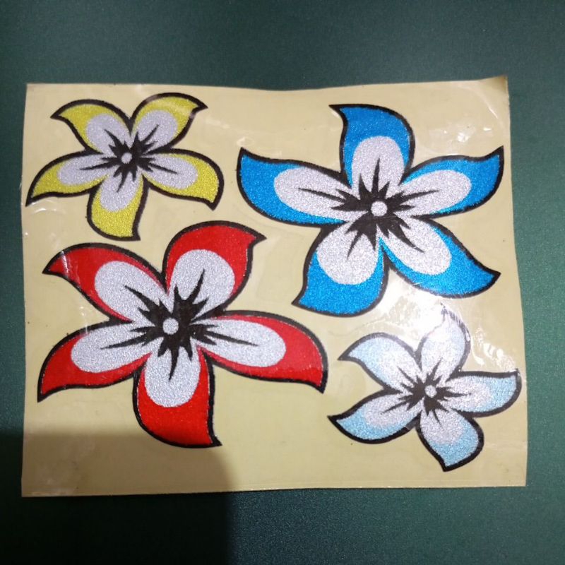 

stiker gambar bunga isi 4