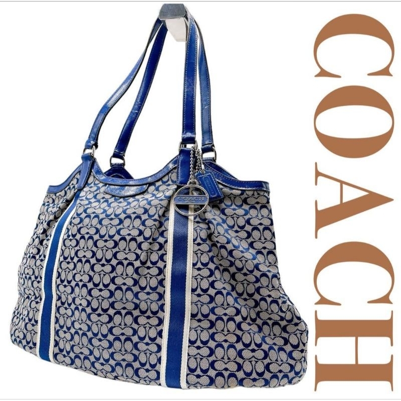 totebag coach blue authentic