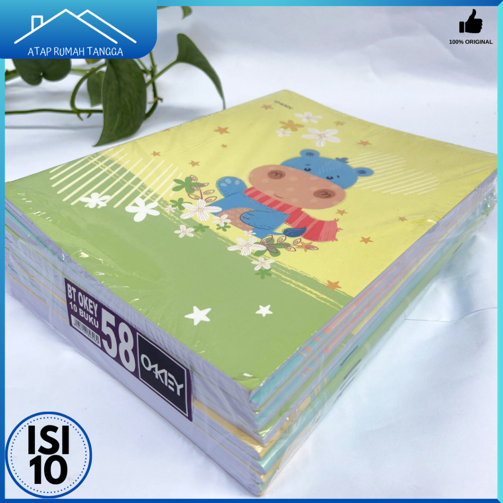 

Buku tulis OKEY 58 lembar isi 10 pcs