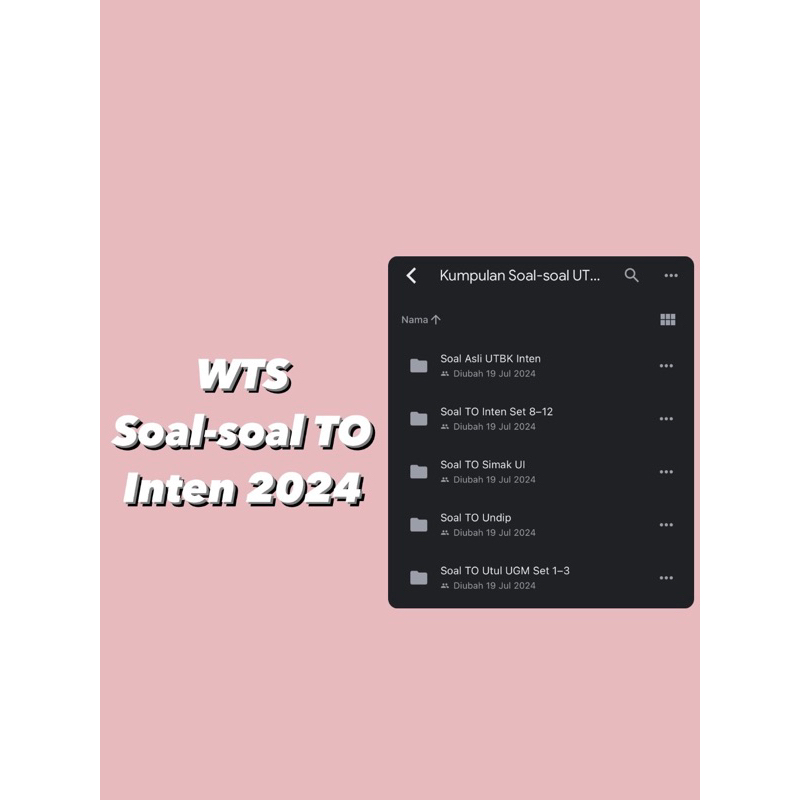 Soal-soal TO INTEN untuk UTBK dan Mandiri PTN Terupdate 2024