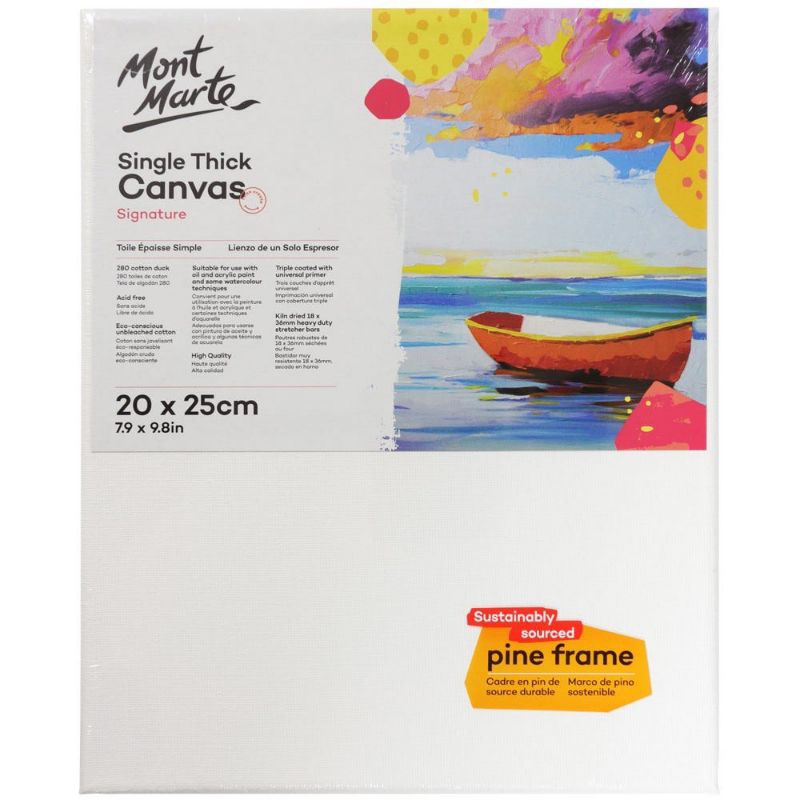 

Mont Marte Single Thick Canvas Signature 20 x 25cm (7.9 x 9.8in) | Kanvas Lukis