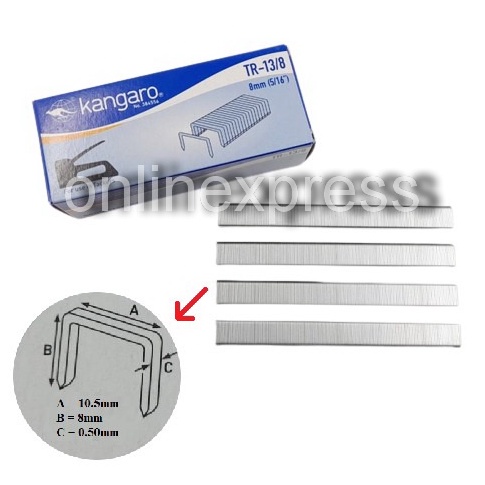 

Isi Stapler Tembak TR138 Isi Staples Gun Tacker Kangaro KODE F1O9
