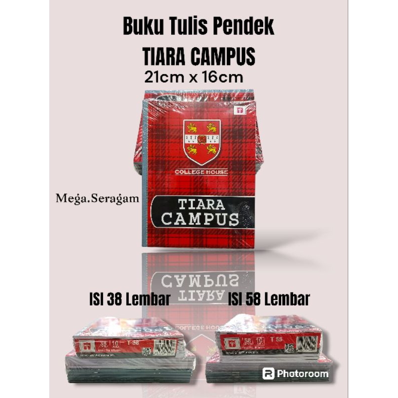 

Buku Tulis Pendek TIARA CAMPUS 38 Dan 58 Lembar Garis Sekolah (Per 10PCS)