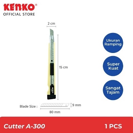 

KODE T5E Cutter Kecil A3 KENKO isi 12pcs