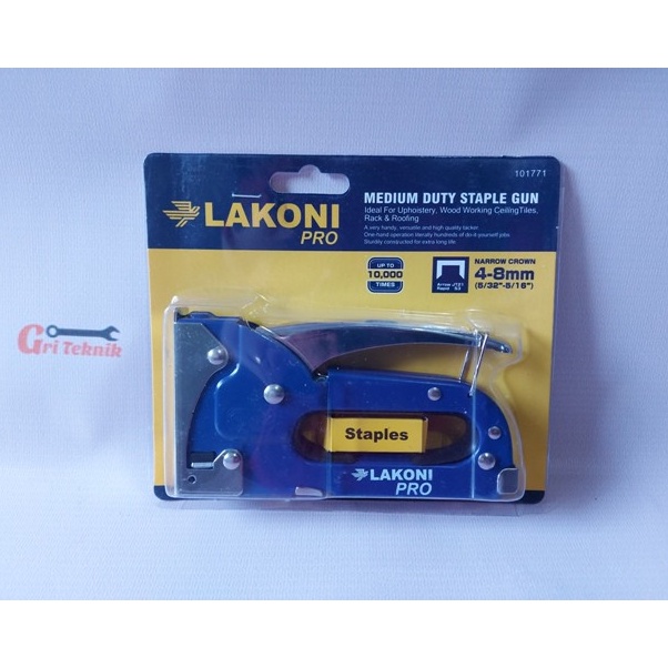 

ORIGINAL 11771 STAPLER TEMBAK JETJO TOOL LAKONI PRO CEKREKAN HEKTER GUN TACKER STAPLES SOFA STAPLES JOK KODE Q1M8