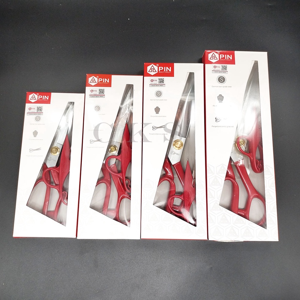 

Gunting bahan gunting potong bahan kain gunting pin tailor merah KODE P8K4