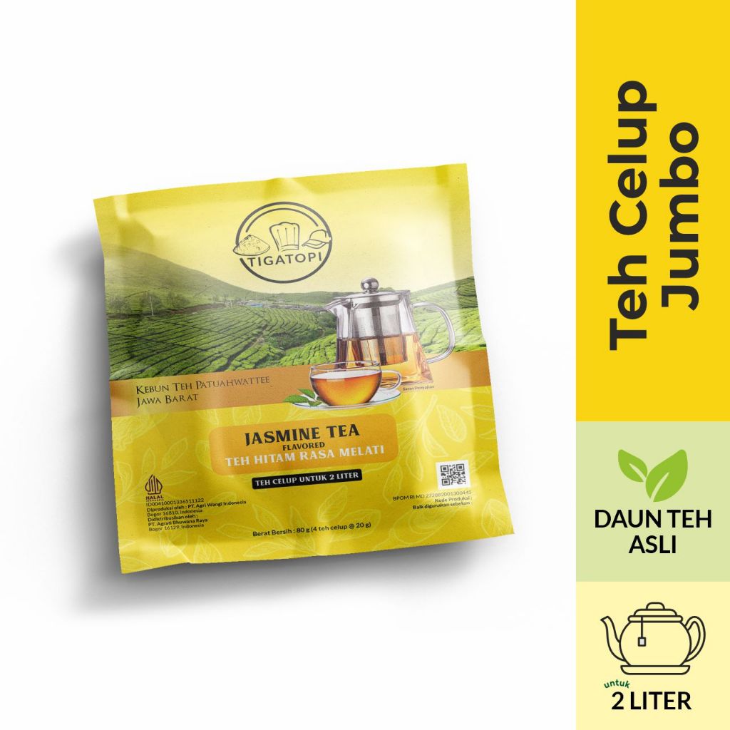 

TIGATOPI Jasmine Tea | Teh Celup Melati