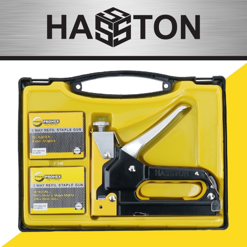 

Hasston Staple Gun 3 Way Isi Staples Tembak Set 494 KODE R1H1