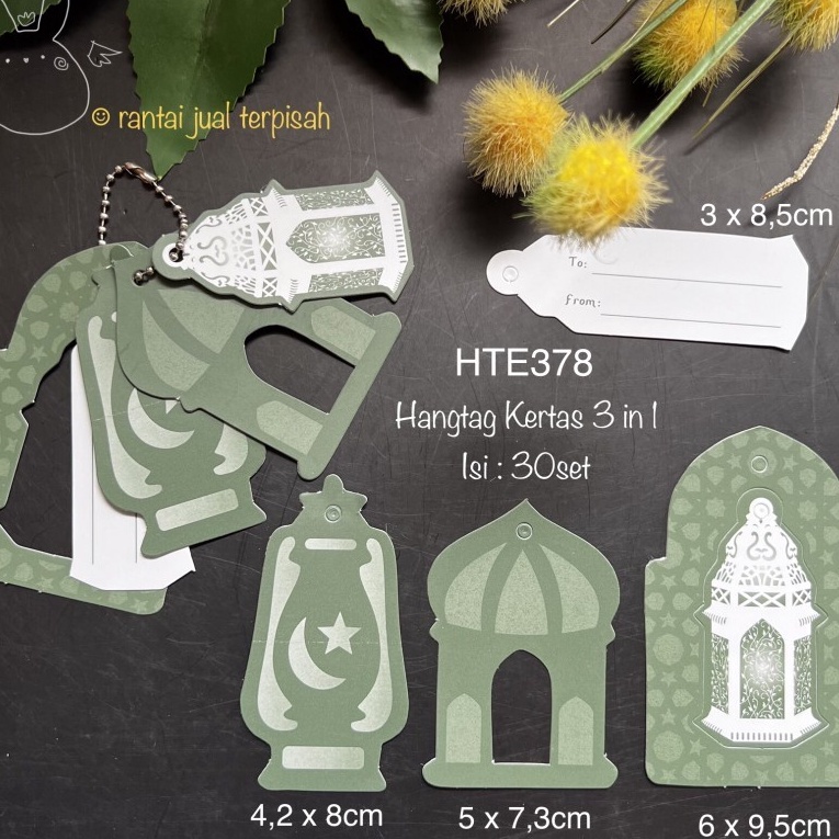 

Potongan HTE37 Hangtag Lebaran Tag Eid Mubarak Idul Fitri Adha HTE