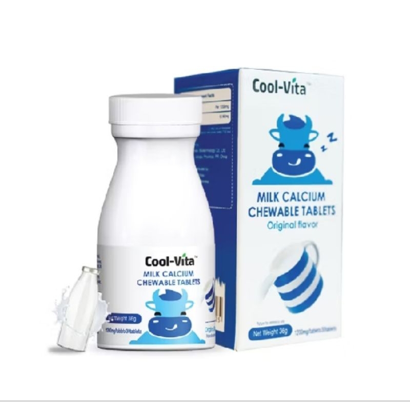 Cool Vita Milk Calcium Chewable Tablets | Tablet Kunyah Peninggi Badan Rasa susu