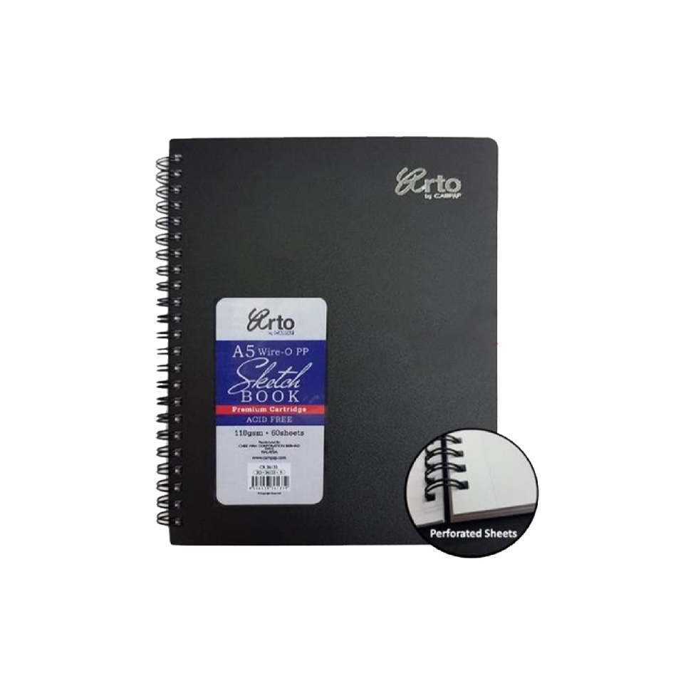 

Arto A5 Wire Bound Hard Back Sketchbook KODE L1N7