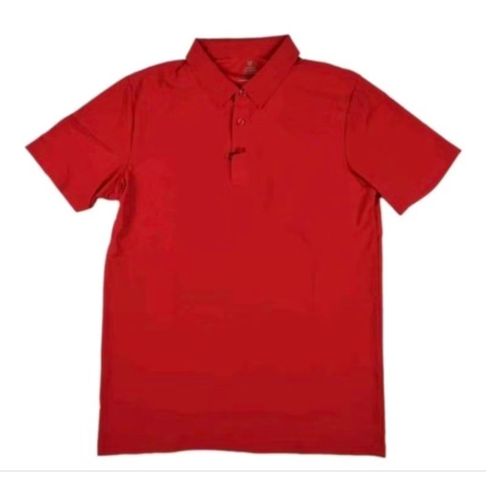 Kaos Polo Pria Dry Fit Seamless Original Bright Red