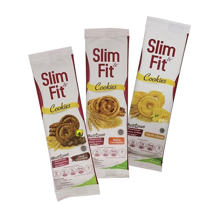 

Slim & Fit Cookies 22 gr Slim Fit Snack Diet Sehat Kue Kering Rendah Kalori