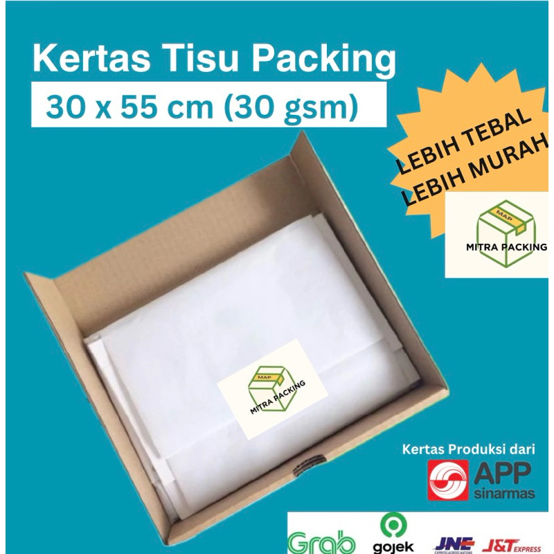

(30x55cm)Kertas Tisu Tissue Paper Kertas Dorslag Doorslag Paper Kertas Tisu Pembungkus Hampers Kertas Tisu Packing