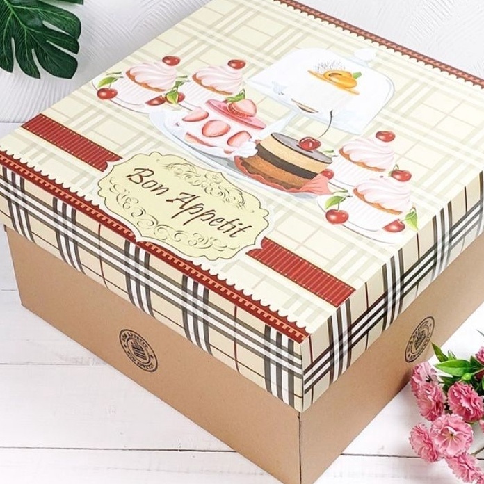 

Langka Dus Kue 35 x 35 x 19 cm Box Cake Bon Appetit Kotak packaging
