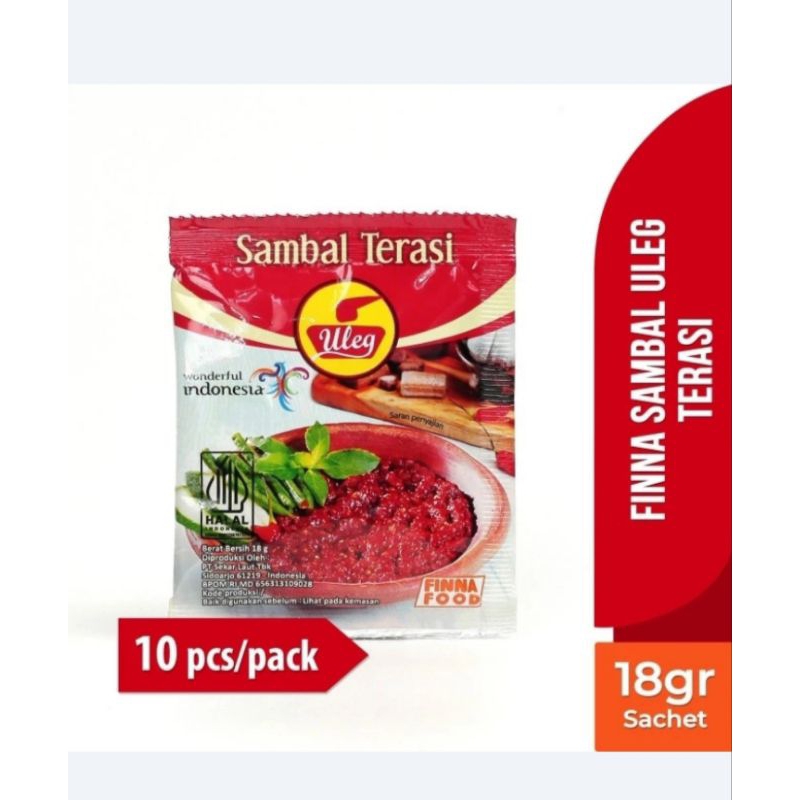 

Uleg sambal terasi per renceng isi 10 pcs