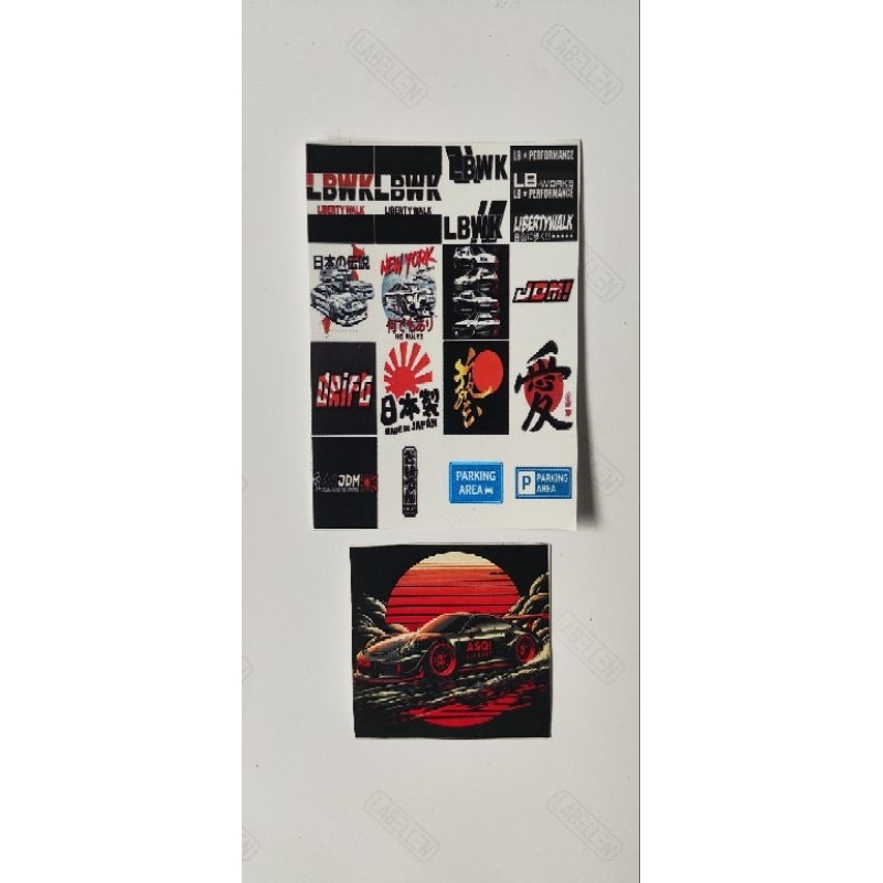 Stiker Diorama untuk Diecast 1:64 bahan Vinyl Anti Air