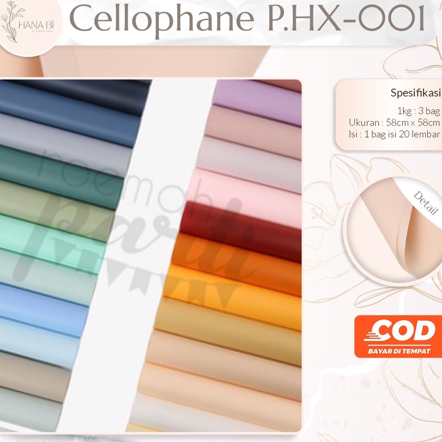 

HJ6 2 Lembar Cellophane Wrapping Paper Kes Buket Bunga Korea Cellophane Paper Flower Wrapping Paper Kado Party PHX1