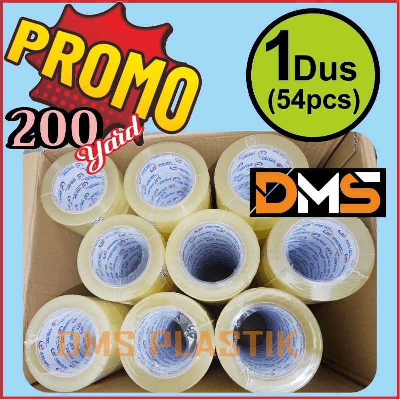 

54Roll/1Dus lakban bening/lakban coklat 45x200Yard