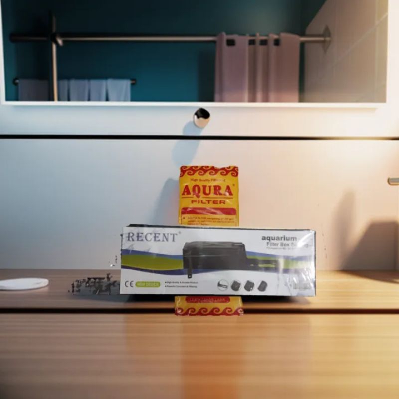paket media filter box aquarium sedang/box filter aquarium sedang aquascpe/box filter aquarium