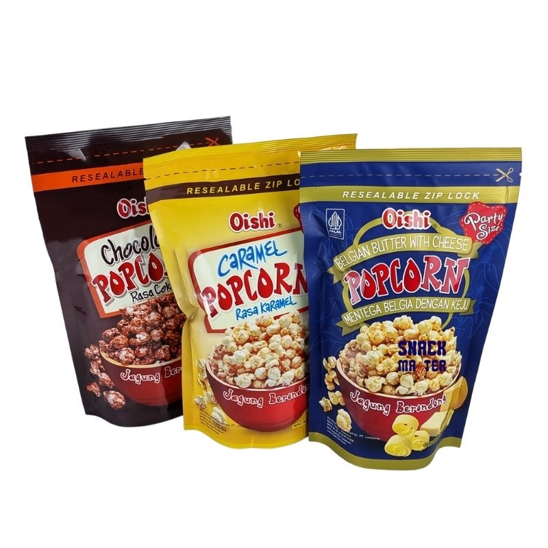 

Oishi Popcorn Caramel / Chocolate / Belgian Butter 100 gram