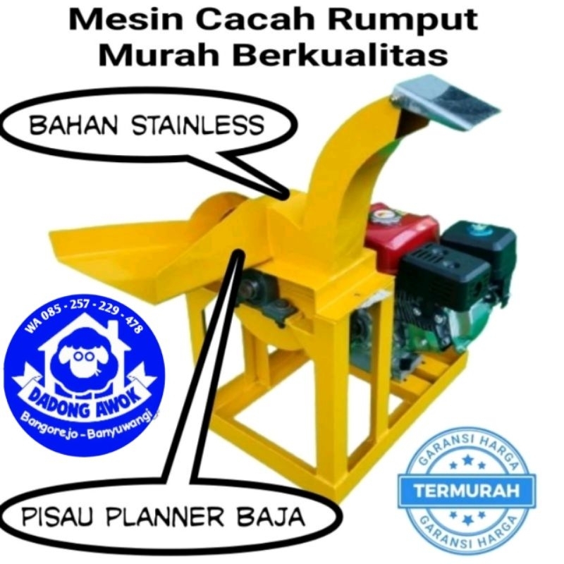 Mesin Cacah Rumput Murah Berkualitas Ekonomis murah Mesin pencacah rumput pakan ternak sapi kambing