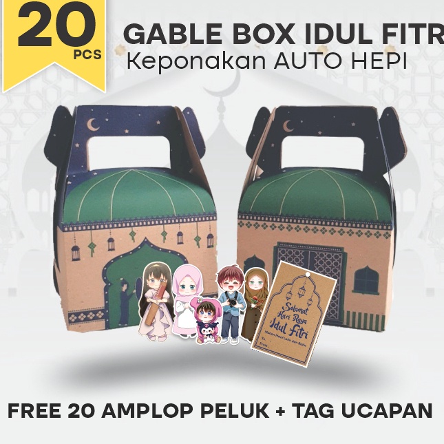 

Grosir Gable Box Hampers M 2pcs Box Lebaran Hampers Idul Fitri Snack Box Anak 2pcs