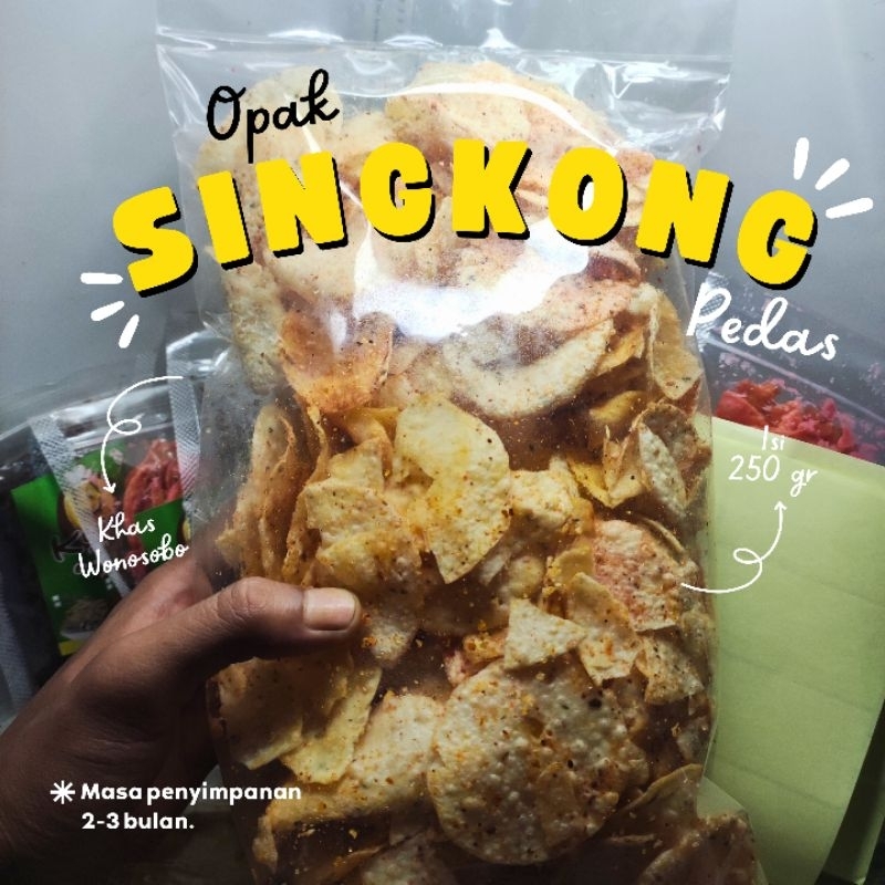 

Opak Singkong Pedas Gurih Keripik Coin