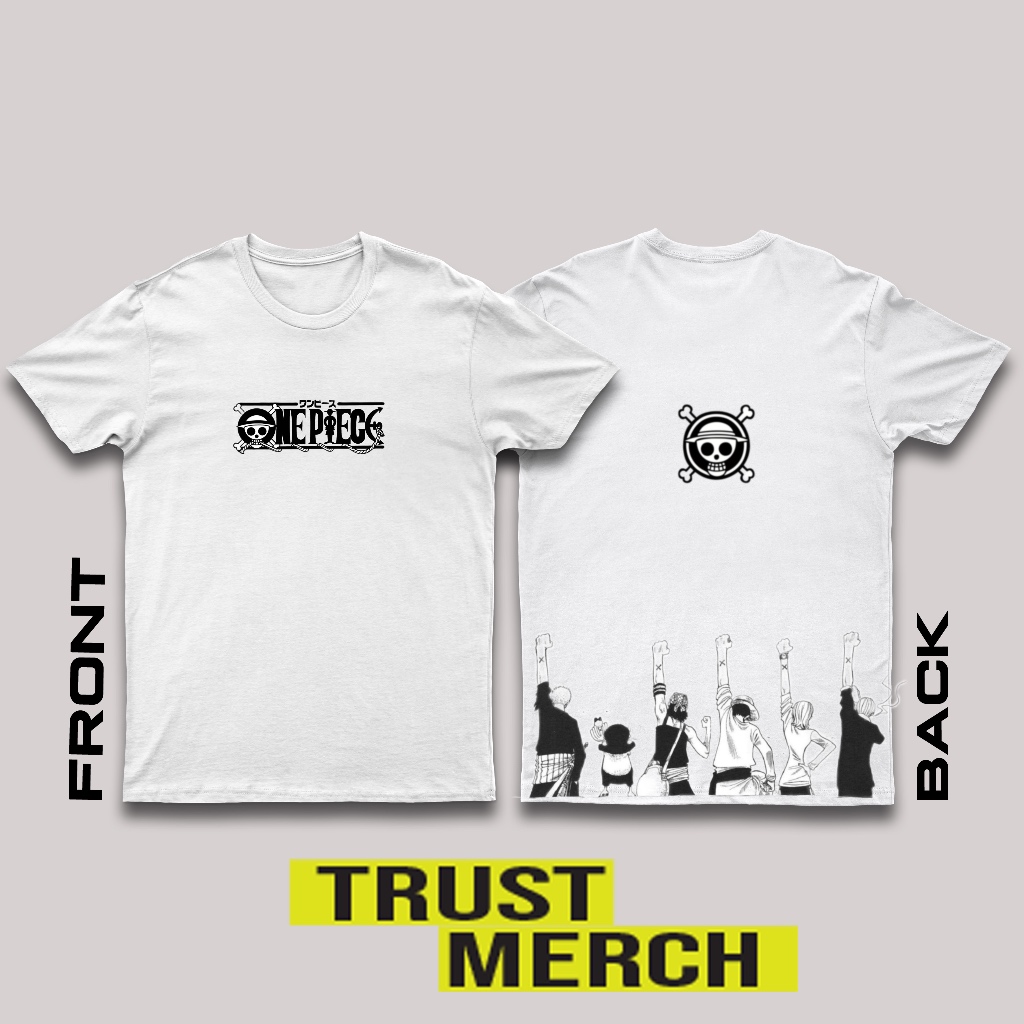 Kaos Baju One Piece Nakama Bajak Laut Topi Jerami Outfit Unisex