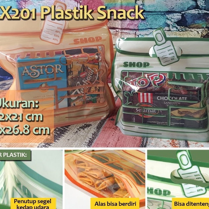 

Promo HX21 1 pcs Plastik Snack Hadiah Ziplock Birthday Packaging Bag