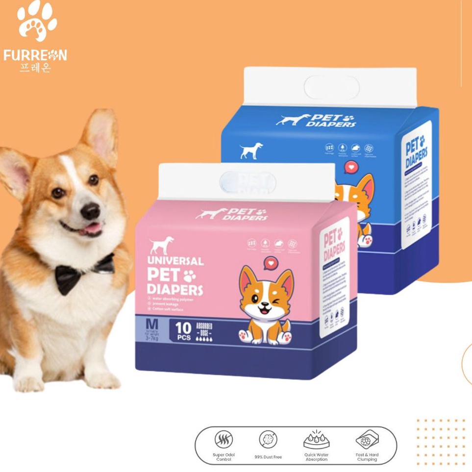 KODE O43Q Diaper anjing dog diaper jantanbetina male female popok anjing pampers anjing kecil besar