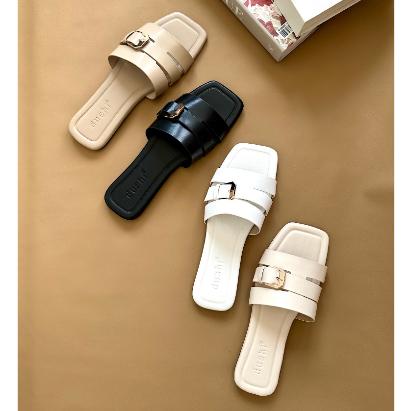 DUSHI Siera Flat - Sandal wanita teplek