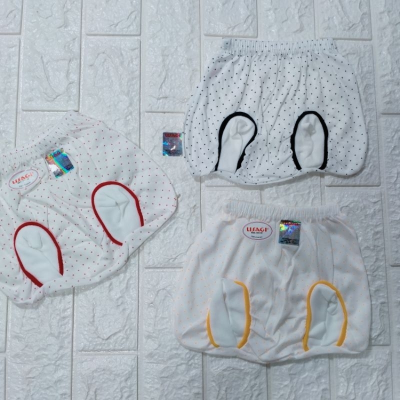 Usagi SNI || 3 Pcs Celana Pop Bayi Usagi Bintik SNI | Celana Kodok Baby Cewek Cowok Unisex Usagi Bin