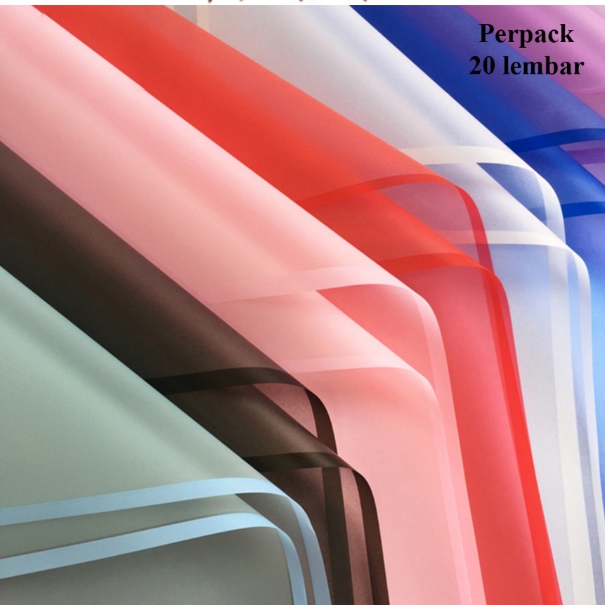 

Ekstra 2 Lembar Kes Buket Bunga Wrapping Paper Cellophane List Transparant Peack Kb5