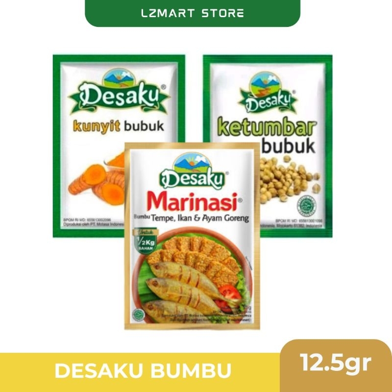 

Desaku Bumbu Kunyit / Ketumbar / Marinasi / 1 Renceng (12Bks)