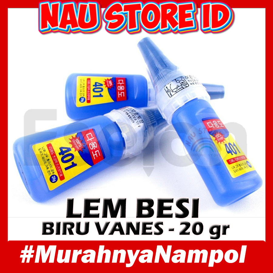 

Lem Besi Super Kuat 1 PCS / 1pcs Lem Besi Super Kuat / Lem Korea 401 Botol Biru - ATK - LEM - NAU STORE ID