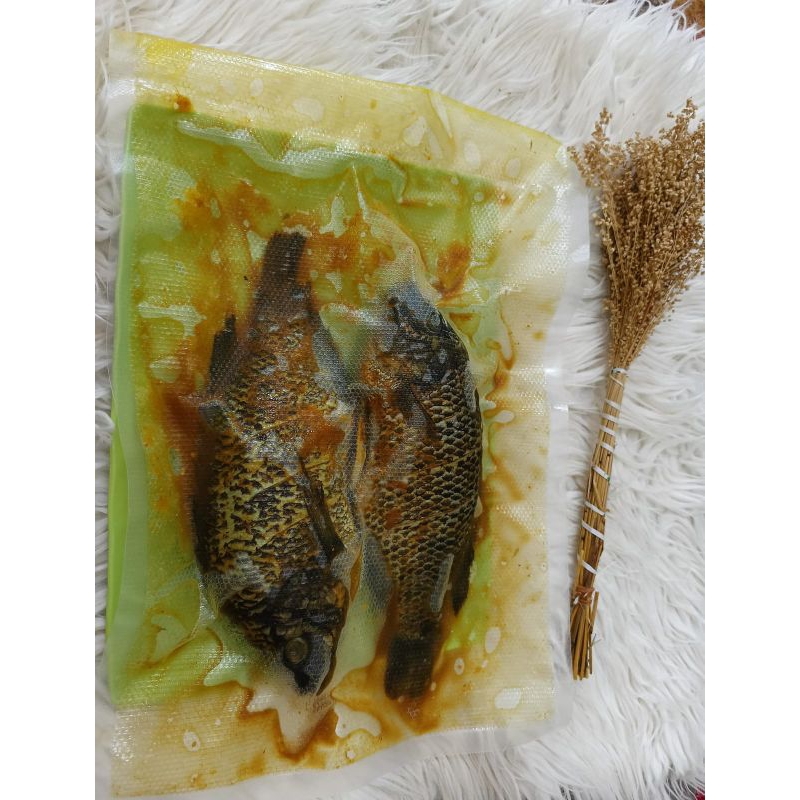 

Ikan Mujaer bumbu kuning langsung goreng