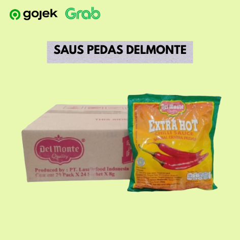 

Saus Extra Hot Delmonte Sachet 1 Dus - 24 Pak/Bungkus