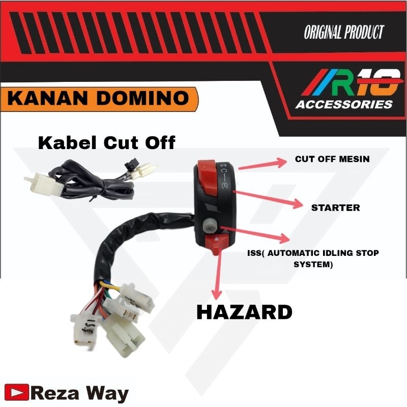 SAKLAR KANAN GAS SPONTAN NEW NMAX DAN NEW AEROX GAS SPONTAN DOMINO PNP