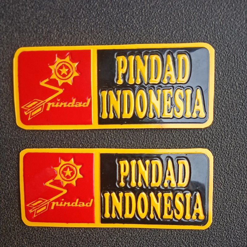 

Stiker embos Nopol Pindad Indonesia(merah-hitam)