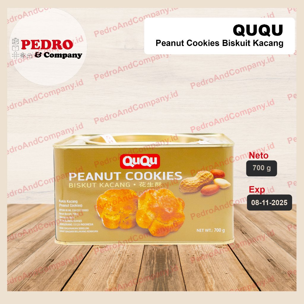 

Ququ peanut cookies biskuit 700 gram - biskuit selai kacang kaleng