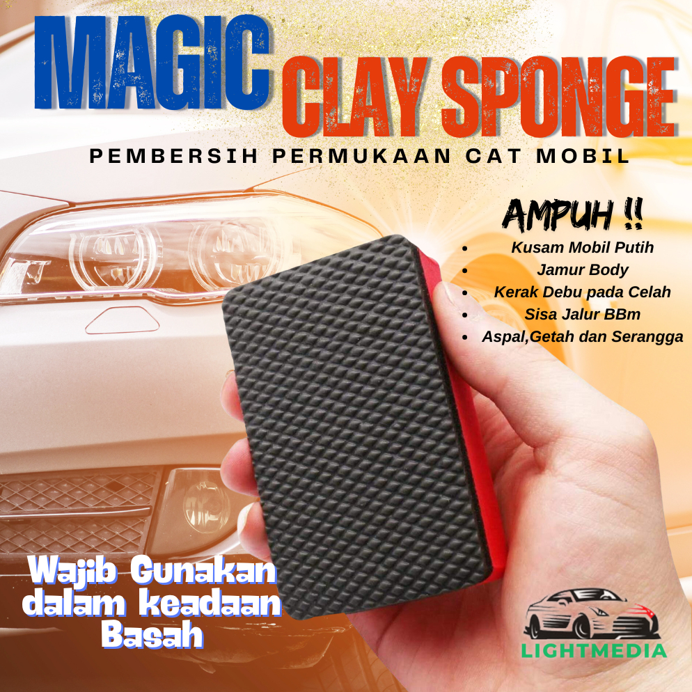 Magic Clay Bar Sponge / Clay Bar Cleaning / Pembersih Cat mobil