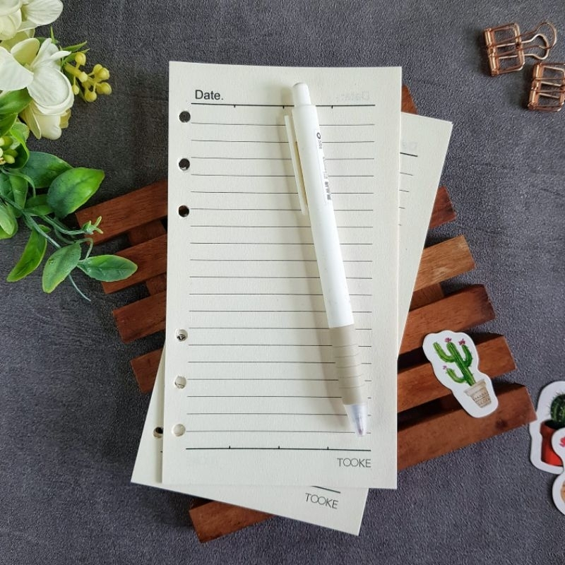 

KERTAS BINDER LOOSELEAF A6 / LOOSE LEAF A6 / LOOSELEAF LUBANG 6 by.TOOKE