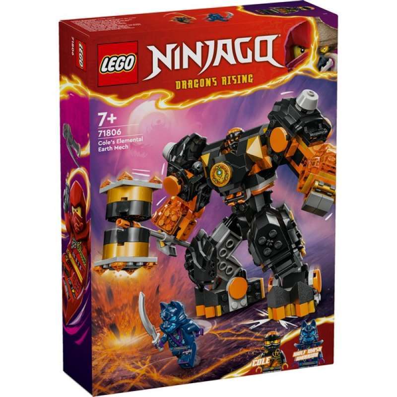 LEGO 71806 Ninjago Cole’s Elemental Earth Mech Toy - Lego Robot