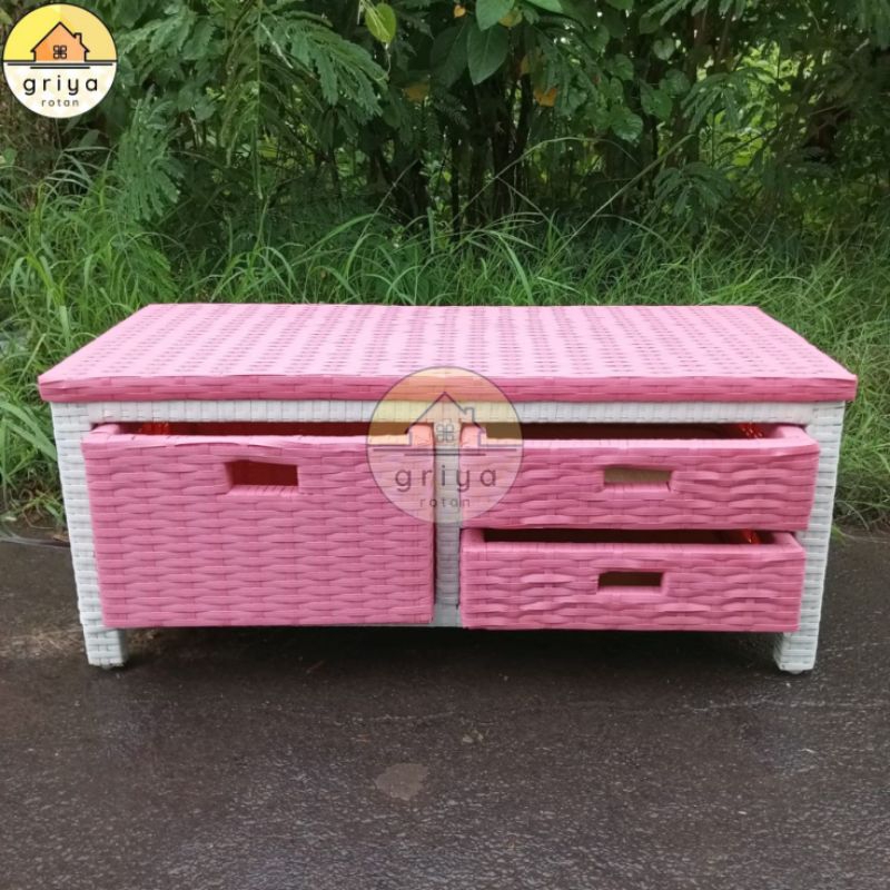 Meja Tv Rotan Sintetis Minimalis