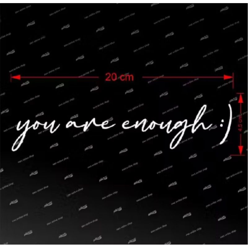

sticker cutting you are enough